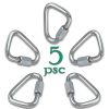 Set of 5 Carabiners for Ninja Slackline Triangle Shaped Quick Links for Ninja Slackline Large 5 16  (M8 80mm)