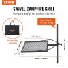 VEVOR Swivel Campfire Grill, Fire Pit Grill Grate over Fire Pits, Heavy Duty Steel Grill Grates, 360Â° Adjustable Open Fire Outdoor Cooking Equipment